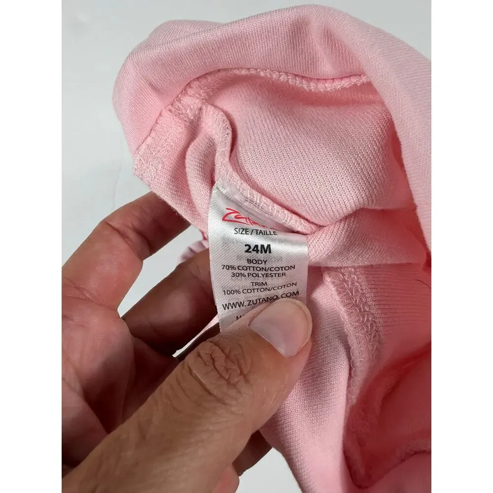 Zutano Baby Pink Fleece Booties 12 months